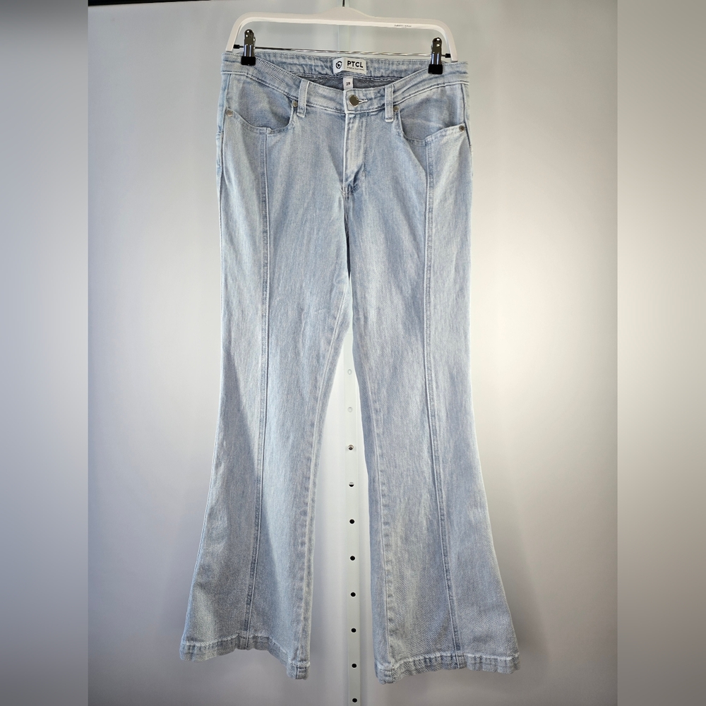PTCL Ethical Clothing Star Back Flare Leg Jeans Light Wash Size 29 - Picture 5 of 13